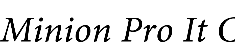 Minion Pro Italic Caption Yazı tipi ücretsiz indir